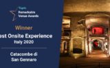 Le catacombe di San Gennaro sfidano e i Remarkable Venue Awards