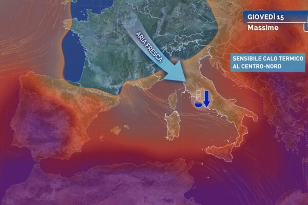 Vortice instabile sull'Italia: temperature sotto la media