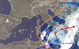 Vortice instabile all'estremo Sud con venti burrascosi Vortice instabile