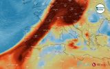 Nuova "Nube" di anidride solforosa dal vulcano Cumbre Vieja verso l'Europa
