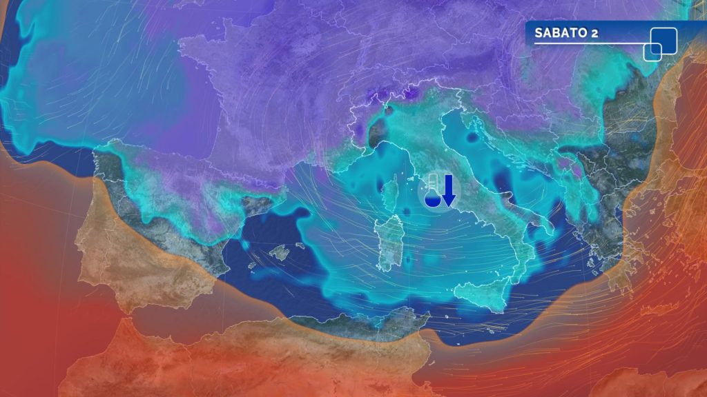 Meteo: perturbazione sull'Italia, pioggia, neve e clima invernale