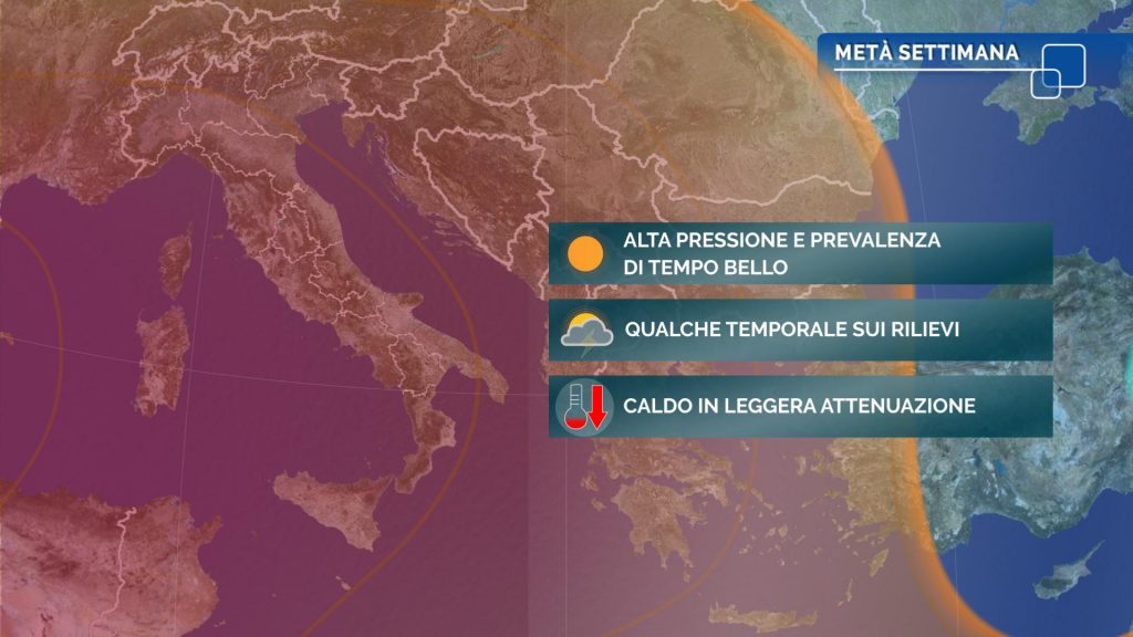 Meteo: caldo anomalo sull'Italia, breve stop tra mercoledì e giovedì