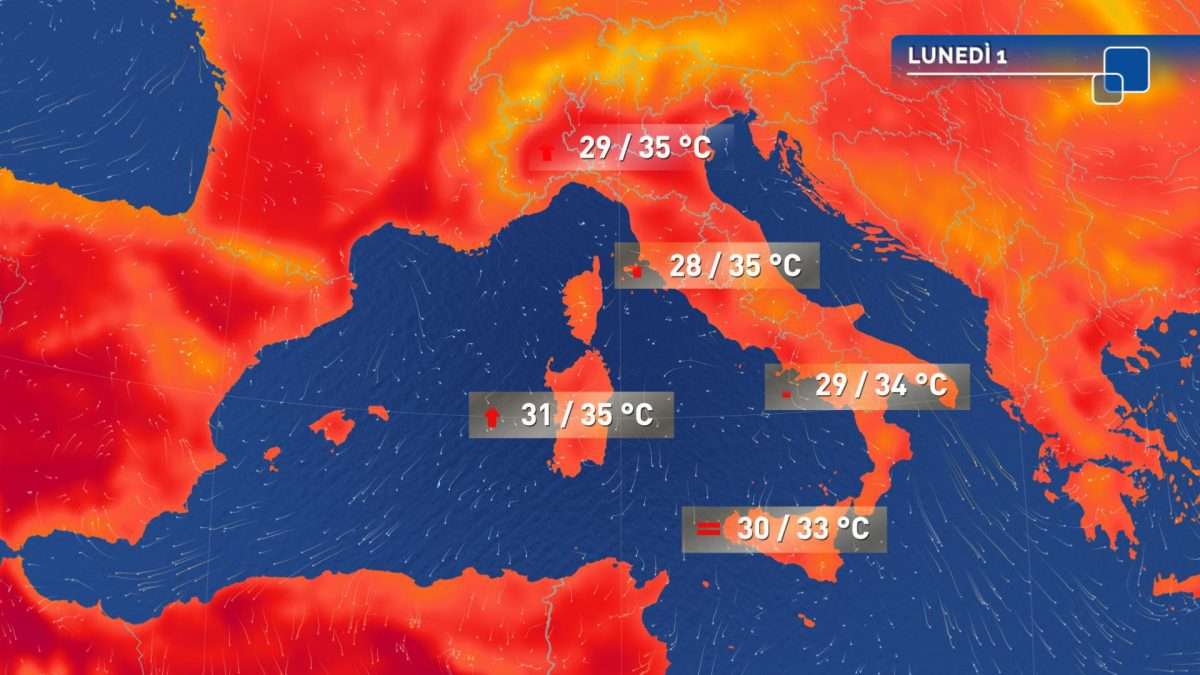 Meteo oggi: caldo in aumento sull'Italia