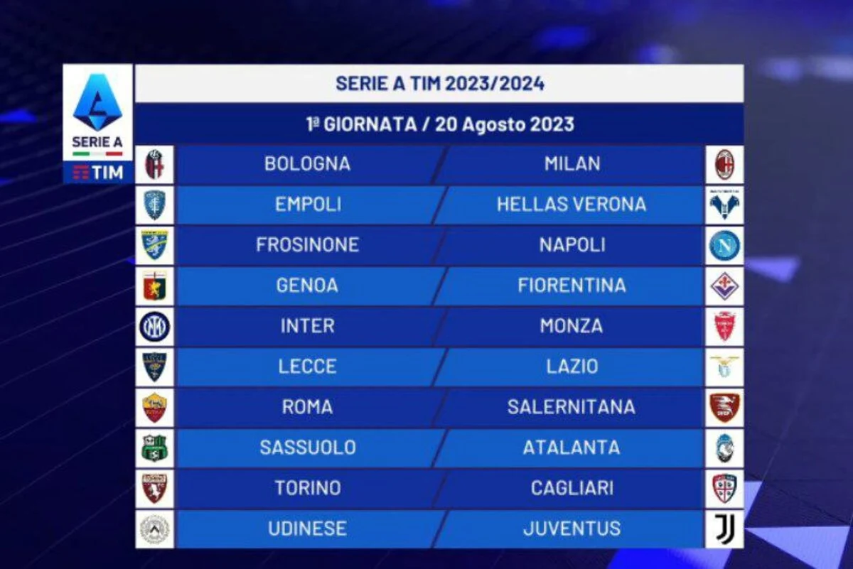 Il calendario di Serie A completo