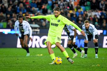 Udinese-Sassuolo 2-2, doppietta di Berardi dal dischetto