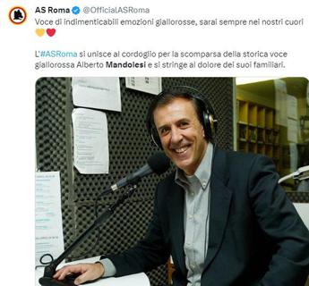E' morto Alberto Mandolesi, storica voce radio delle partite della Roma