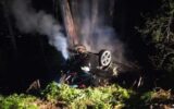 Roma, a folle velocità su via Casilina: auto si ribalta e prende fuoco, 2 morti