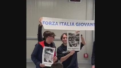 Caso Di Cesare-Balzerani, giovani Fi in aula alla Sapienza con foto vittime del terrorismo