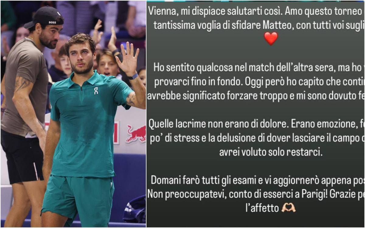Cobolli: "Contro Berrettini lacrime di emozioni, conto di esserci a Parigi" Cobolli: "Contro Berrettini lacrime di emozioni, conto di esserci a Parigi"