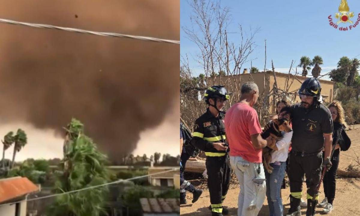 Tromba d'aria a Marsala, feriti 4 bambini e cane salvato dalle macerie: "Scenario di guerra" Tromba d'aria a Marsala, feriti 4 bambini e cane salvato dalle macerie: "Scenario di guerra"